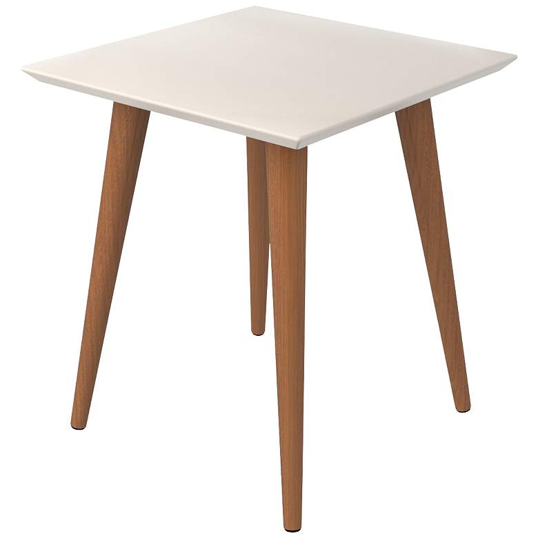 Image 4 Utopia 17 1/4" Wide Off-White and Maple Modern End Table more views