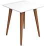 Utopia 17 1/4" Wide White Gloss and Maple Modern End Table