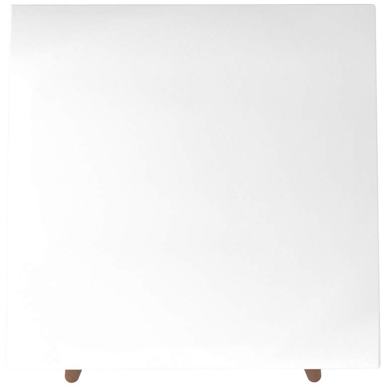 Image 4 Utopia 17 1/4" Wide White Gloss and Maple Modern End Table more views