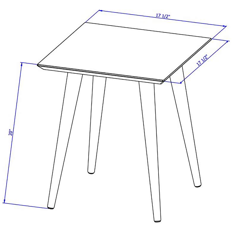 Image 6 Utopia 17 1/4" Wide White Gloss and Maple Modern End Table more views