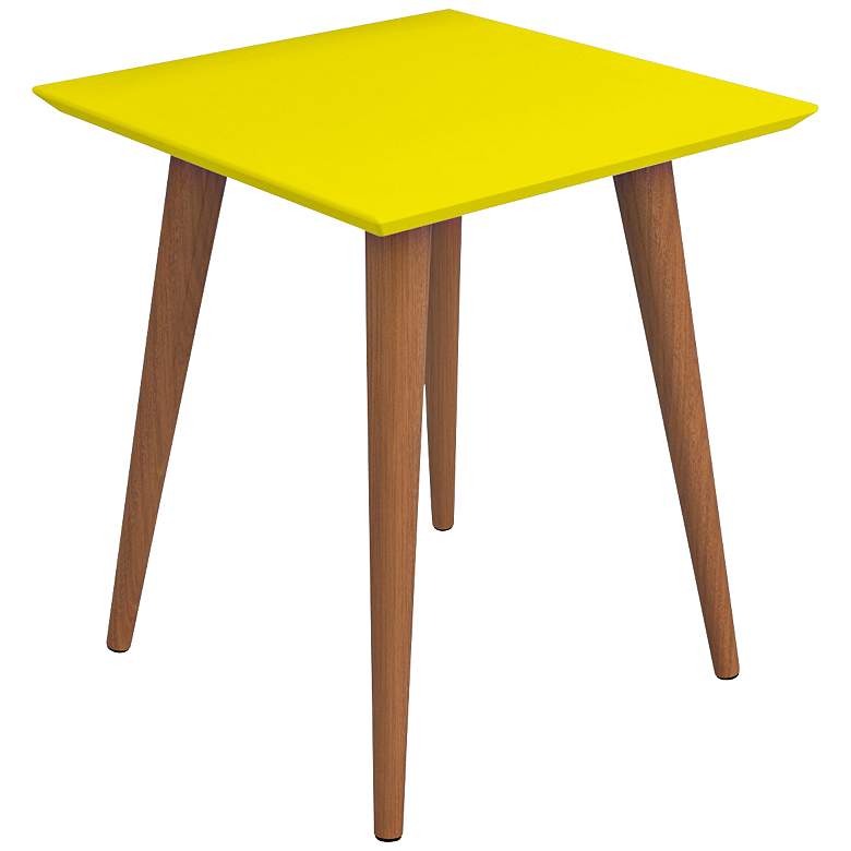 Image 1 Utopia 17 1/4 inch Wide Yellow and Maple Modern End Table
