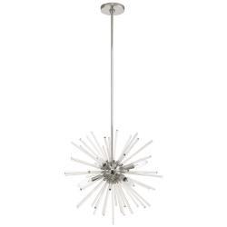 Utopia 20" Wide Polished Chrome Starburst Pendant Light