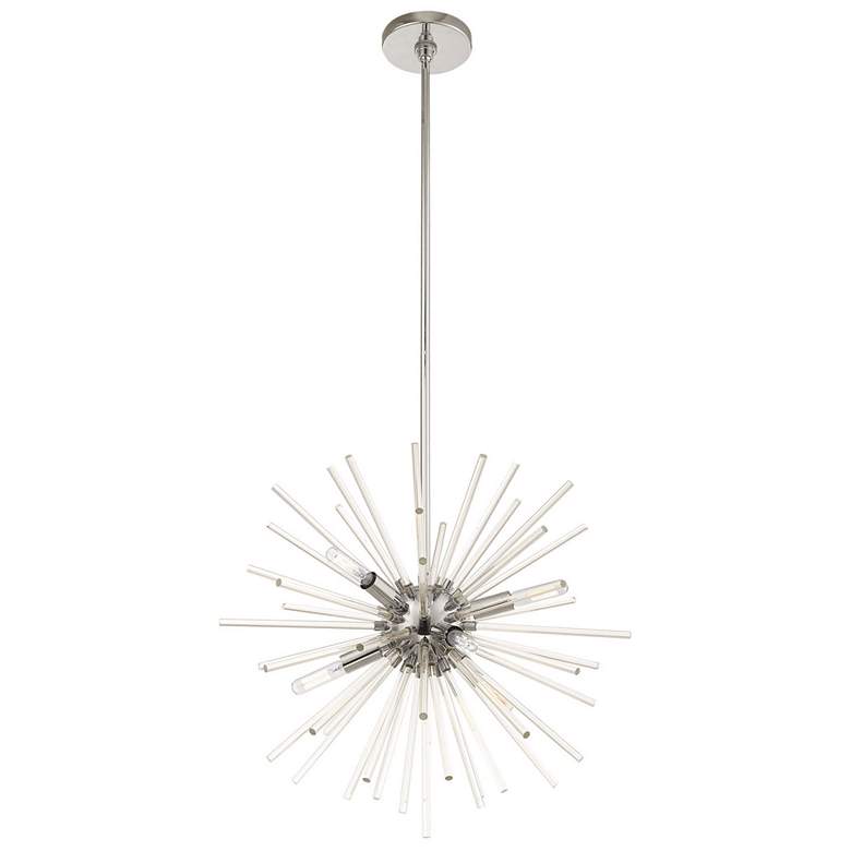 Image 3 Utopia 20" Wide Polished Chrome Starburst Pendant Light more views