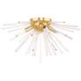 2_Utopia 20" Wide Satin Brass 4-Light Starburst Ceiling Light