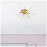 1_Utopia 20" Wide Satin Brass 4-Light Starburst Ceiling Light