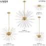 3_Utopia 20" Wide Satin Brass 4-Light Starburst Ceiling Light more views
