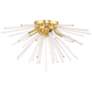 4_Utopia 20" Wide Satin Brass 4-Light Starburst Ceiling Light more views
