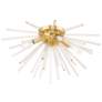 5_Utopia 20" Wide Satin Brass 4-Light Starburst Ceiling Light more views