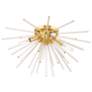 6_Utopia 20" Wide Satin Brass 4-Light Starburst Ceiling Light more views
