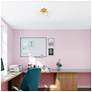 7_Utopia 20" Wide Satin Brass 4-Light Starburst Ceiling Light more views