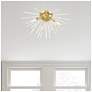 Utopia 20" Wide Satin Brass 4-Light Starburst Ceiling Light
