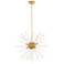 Utopia 25 3/4" Wide Satin Brass Starburst Pendant Light