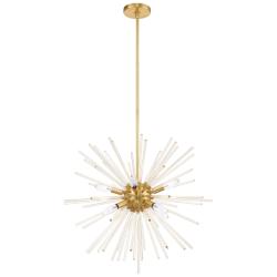 Utopia 25 3/4" Wide Satin Brass Starburst Pendant Light