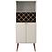 Utopia 26 1/4" Wide Off-White and Maple Modern China Cabinet