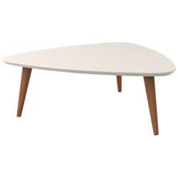 Utopia 33 1/2&quot; Wide White Triangular Modern Coffee Table