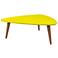 Utopia 33 1/2" Wide Yellow Triangular Modern Coffee Table