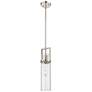Utopia 4.25" Wide Polished Nickel Stem Hung Pendant With Clear Glass S