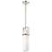 Utopia 4.25" Wide Polished Nickel Stem Hung Pendant With Matte White S