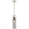 Utopia 4.25" Wide Polished Nickel Stem Hung Pendant With Plated Smoke 