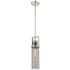 Utopia 4.25" Wide Polished Nickel Stem Hung Pendant With Plated Smoke 