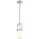 Utopia 4.25" Wide Satin Nickel Stem Hung Pendant With Matte White Shad