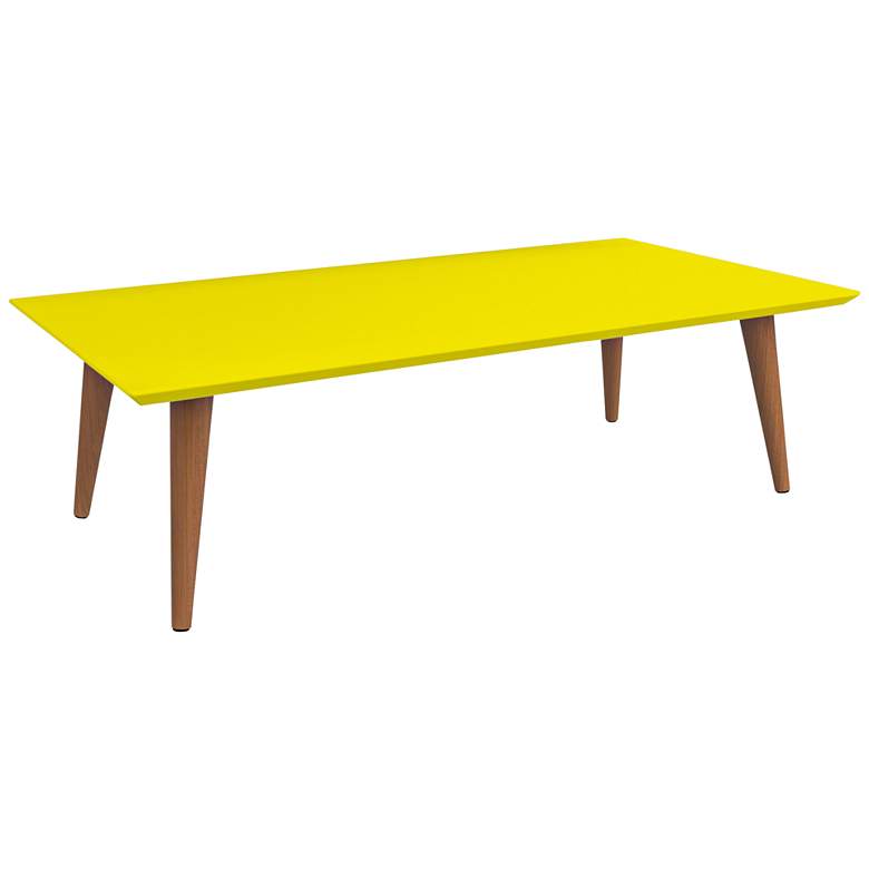 Image 1 Utopia 40 1/4 inch Wide Yellow Rectangular Modern Coffee Table