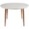 Utopia 45 1/4" Wide Off-White Round Wood Dining Table