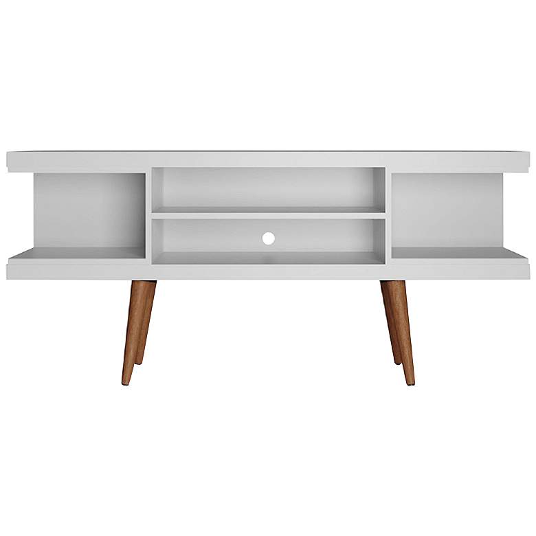 Image 2 Utopia 53 1/4" Wide Matte White Wood 4-Shelf TV Stand