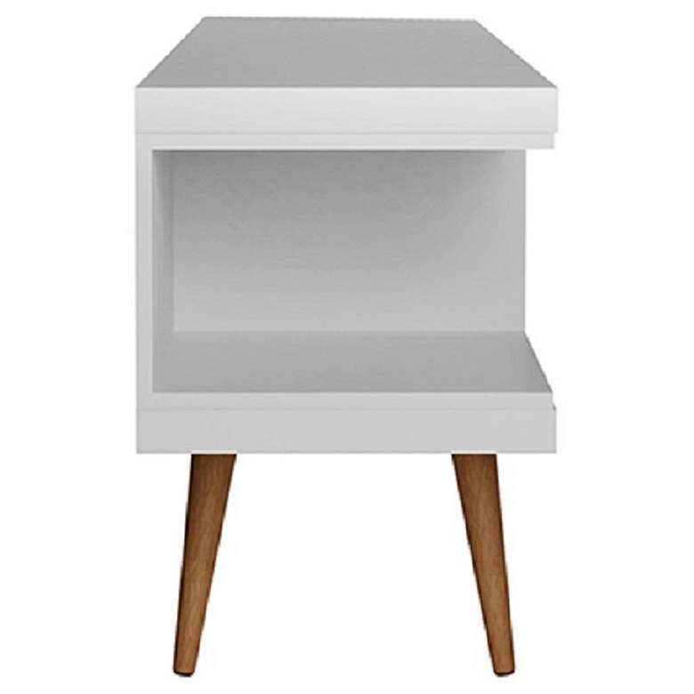 Image 5 Utopia 53 1/4 inch Wide Matte White Wood 4-Shelf TV Stand more views