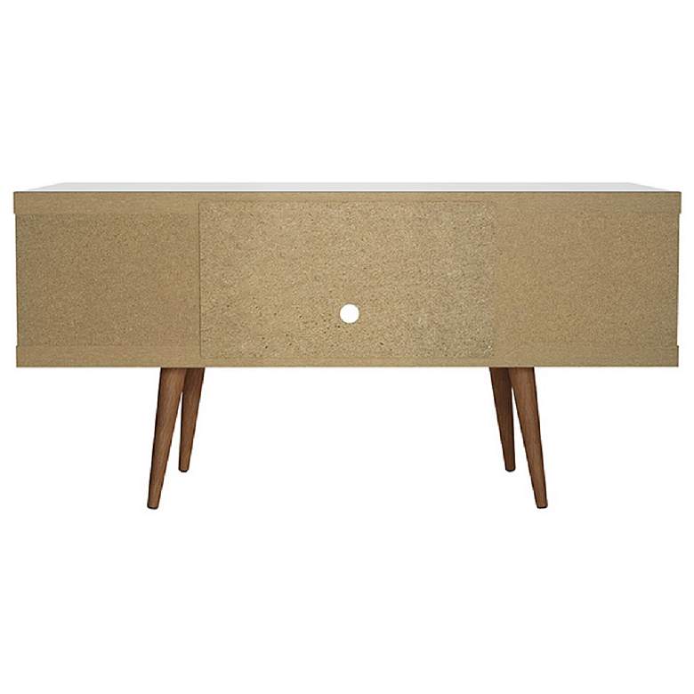 Image 6 Utopia 53 1/4" Wide Matte White Wood 4-Shelf TV Stand more views