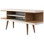 Utopia 53 1/4" Wide Off-White and Maple Modern TV Stand