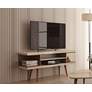 Utopia 53 1/4" Wide Off-White and Maple Modern TV Stand