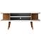 Utopia 53 1/4" Wide White Gloss and Maple Modern TV Stand