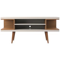 Utopia 54&quot; Wide Off-White and Maple Modern TV Stand