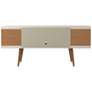 Utopia 54" Wide Off-White and Maple Modern TV Stand