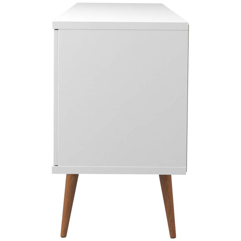 Image 6 Utopia 63 1/2" Wide Gloss White and Maple 3-Drawer Sideboard more views