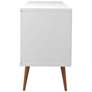 6_Utopia 63 1/2" Wide Gloss White and Maple 3-Drawer Sideboard more views