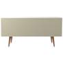 Utopia 63 1/2" Wide Gloss White and Maple 3-Drawer Sideboard