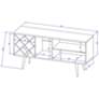 Utopia 63 1/2" Wide Gloss White and Maple 3-Drawer Sideboard