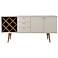 Utopia 63 1/2" Wide Off-White and Maple Cream 3-Drawer Sideboard