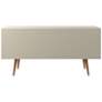 6_Utopia 63 1/2" Wide Off-White and Maple Cream 3-Drawer Sideboard more views