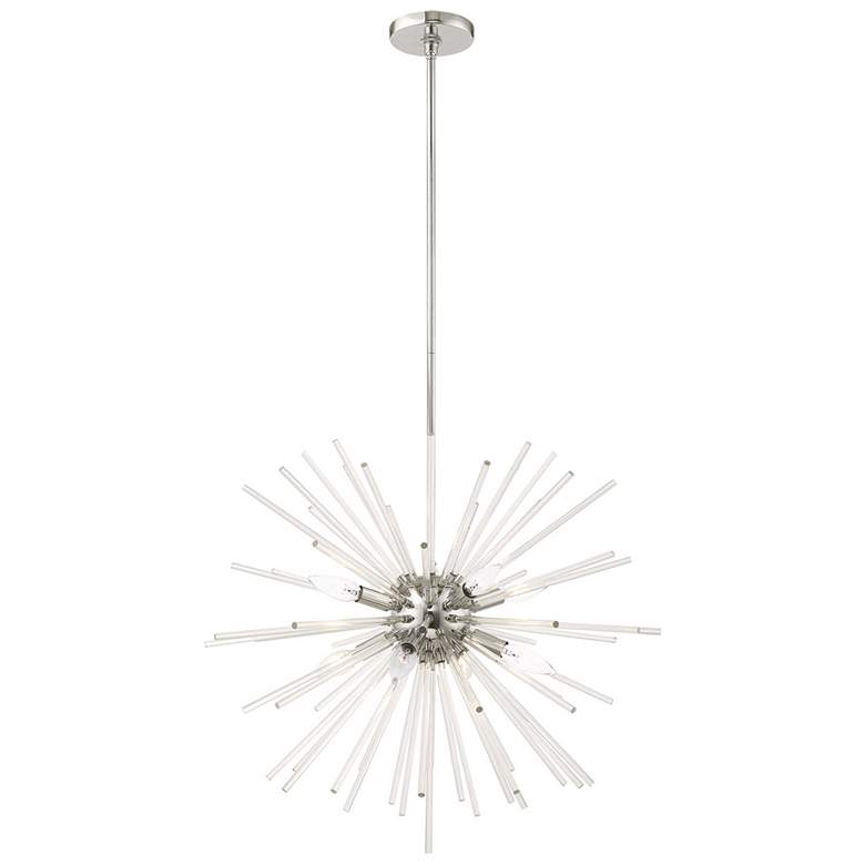 Image 1 Utopia 8 Light Polished Chrome Pendant Chandelier