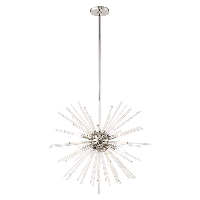 Image 3 Utopia 8 Light Polished Chrome Pendant Chandelier more views