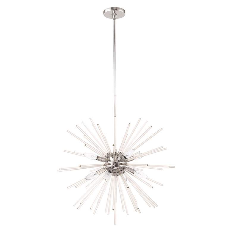 Image 4 Utopia 8 Light Polished Chrome Pendant Chandelier more views