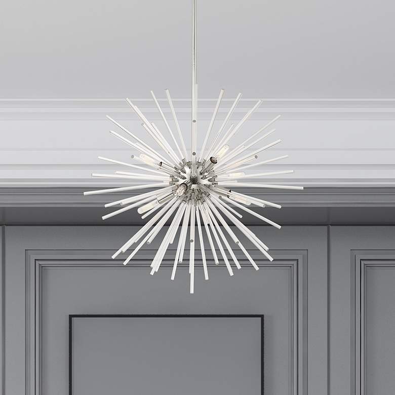 Image 7 Utopia 8 Light Polished Chrome Pendant Chandelier more views