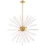 2_Utopia 8 Light Satin Brass Pendant Chandelier