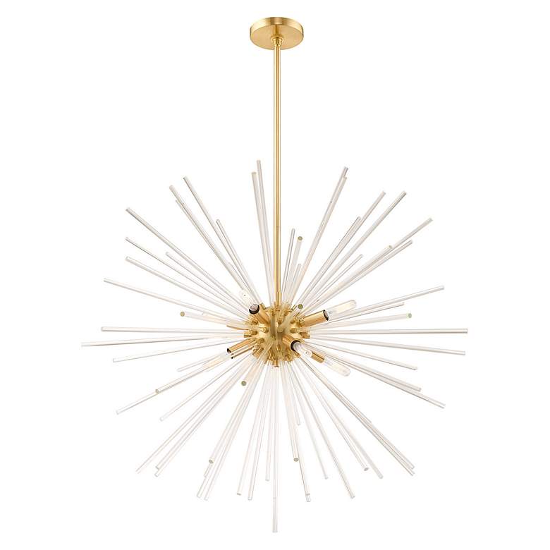 Image 5 Utopia 8 Light Satin Brass Pendant Chandelier more views