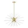 3_Utopia 9 Light Satin Brass Large Pendant Chandelier more views