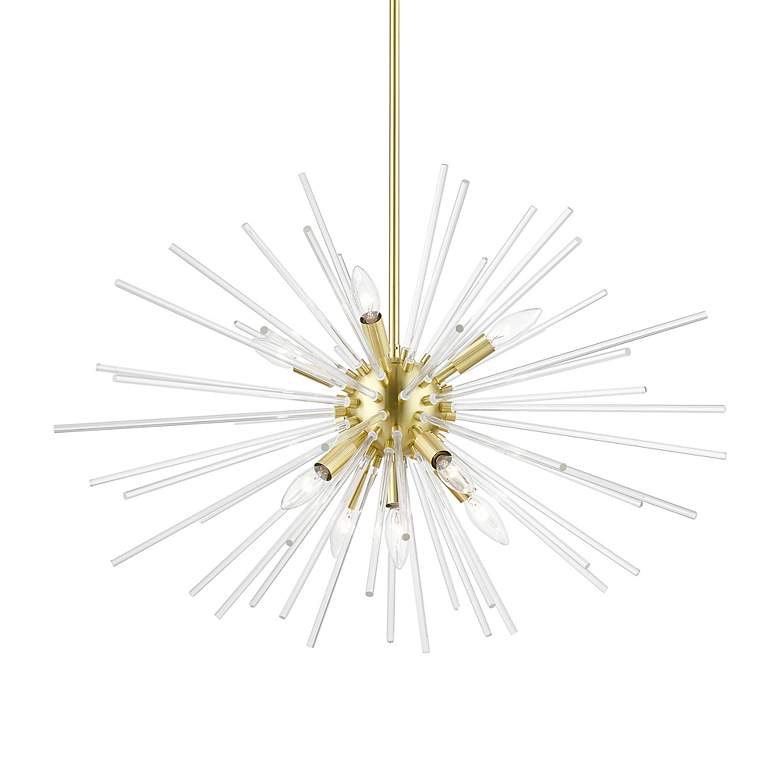 Image 5 Utopia 9 Light Satin Brass Large Pendant Chandelier more views