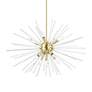 5_Utopia 9 Light Satin Brass Large Pendant Chandelier more views